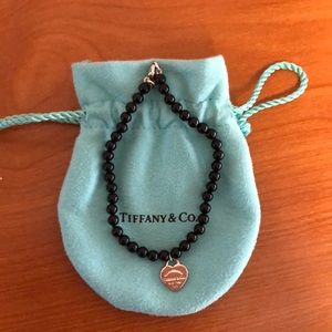 Tiffany & co return to Tiffany black bead bracelet